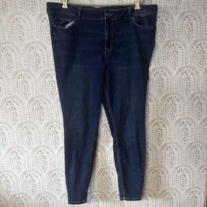 Maurices Womens Plus‎ Sized  22W Skinny jeans Medium Wash Pockets Cute High Rise
